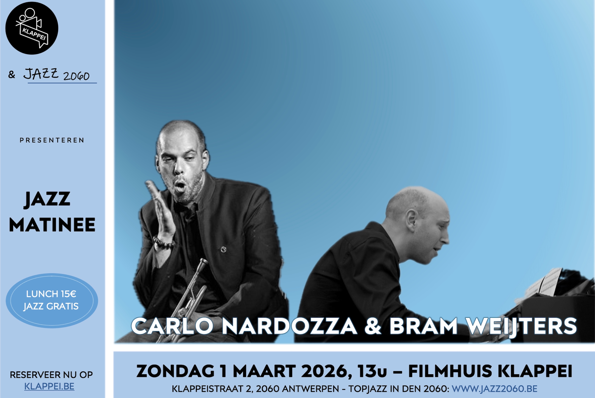 Jazz Matinee met Carlo Nardozza en Bram Weijters
