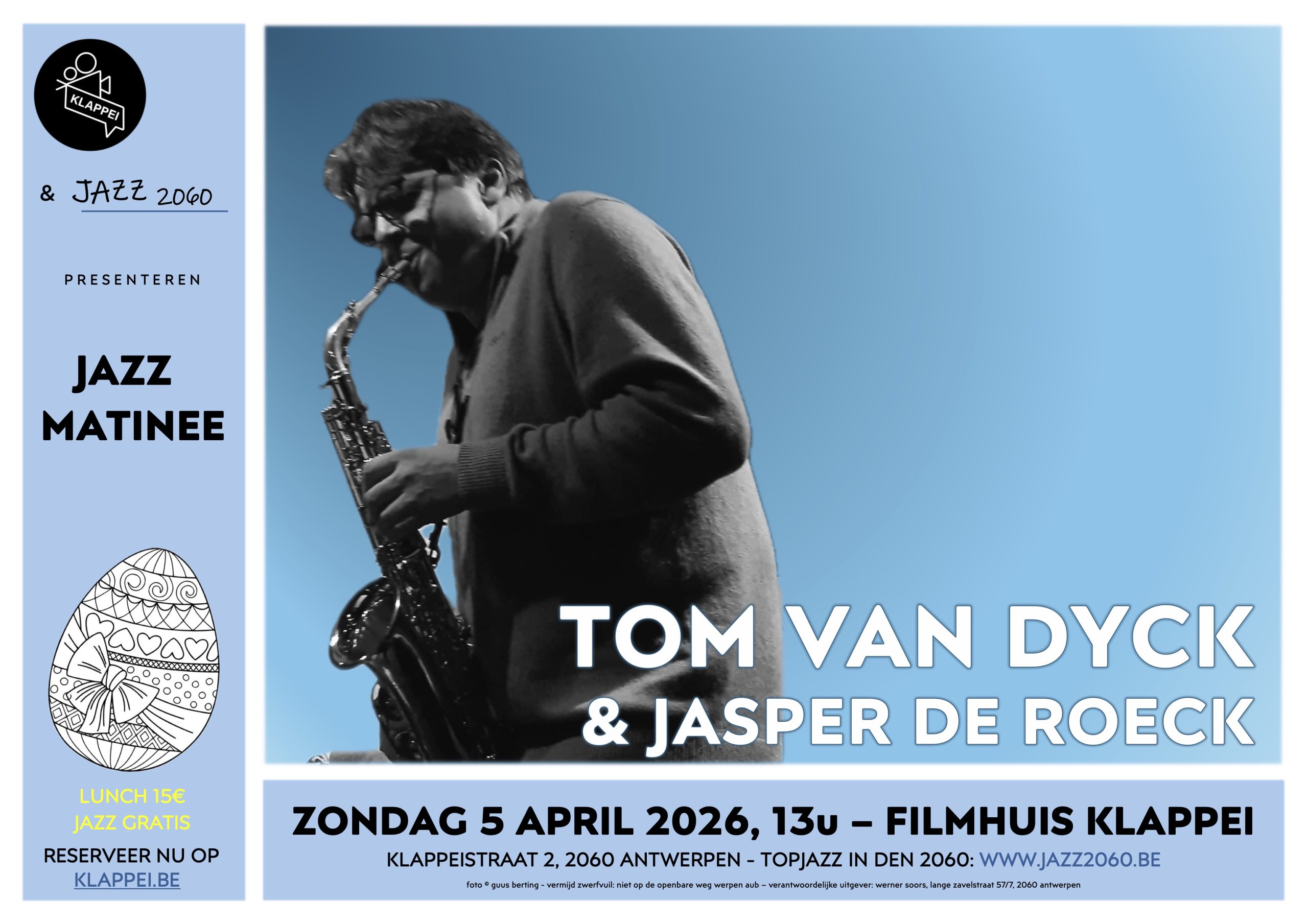 Jazz Matinee met Tom Van Dyck & Jasper De Roeck
